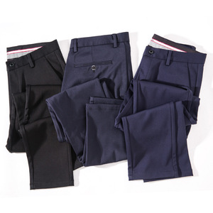 Venta caliente Pantalones casuales para hombres Pantalones elásticos delgados sin hierro - Product Image 6