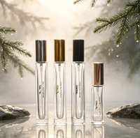 Flacon pulvérisateur carré en verre transparent de 3 ml, 5 ml, 8 ml, 10 ml, 15 ml, vide, rechargeable, mini flacon de parfum avec pompe à écran