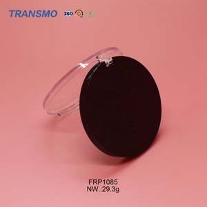 Boîte compacte pour poudre pressée en plastique recyclé, emballage transparent, capuchon, conteneur pour blush, boîte compacte ronde vide pour poudre - Product Image 3