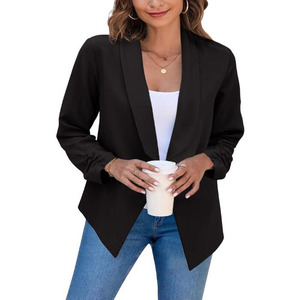 Damen-Cardigan Formelle Kleidung Winter Maßgeschneiderte Lässige Einfarbige Weiße Bürokleidung für Frauen Slim Fit - Product Image 3