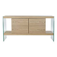 Table de buffet en MDF Crystal 160x45x80 Marron clair