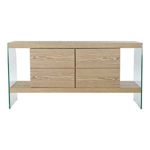 Buffet de Cristal MDF 160X45X80 Marrón Claro - Product Image 3