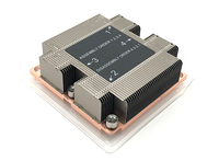 FEZCOOL LGA3647-1U-S71 Dissipateur thermique CPU avec ailettes en aluminium, 2 caloducs en cuivre, dissipateur fin pour refroidissement de CPU de serveur carré