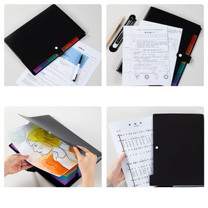 Carpeta de recibos de acordeón de 7 bolsillos de PP transparente, carpeta de archivos expansible, bolsa de billetera para organizador de documentos de oficina escolar - Product Image 6