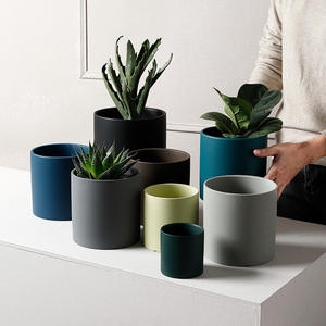 Forme géométrique Design personnalisé jardinière Bonsaï <span class=keywords><strong>Pot</strong></span> en céramique bon prix d'usine - Product Image 2