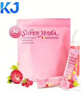 Yerba Mate <span class=keywords><strong>en</strong></span> Polvo Baja <span class=keywords><strong>en</strong></span> Azúcar, Sabor Frambuesa <span class=keywords><strong>y</strong></span> Limón, <span class=keywords><strong>Prebióticos</strong></span>, <span class=keywords><strong>Probióticos</strong></span>, Energía Natural, Suplemento Herbal, OEM, ODM, Marca Privada - Product Image 1