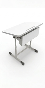 High Quality Adjustable Student Desk Melamine Particle Board Metal Frame Height Adjustable <b>Study</b> <b>Table</b> For School Home Use - Product Image 6