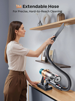 Aspirateur sans fil mural SMOTURE, autoportant, 55KPA, 650W, 70 minutes d'autonomie, avec brosse motorisée pour lit