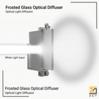 Diffuseur optique en verre dépoli pour capteurs d'imagerie à illumination laser et distribution uniforme de la lumière