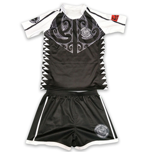 Conjunto de uniforme de rugby personalizado Ropa deportiva transpirable con diseño de patrón de sublimación Jersey y pantalones cortos del equipo - Product Image 2