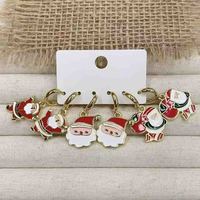 Breloques de Noël en cuivre assorties pour bijoux et artisanat DIY, boucles d'oreilles pendantes