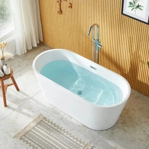 Bañera de acrílico blanca de lujo independiente y ecológica con forma de <span class=keywords><strong>aerosol</strong></span> de fácil limpieza <span class=keywords><strong>bañeras</strong></span> de masaje <span class=keywords><strong>bañeras</strong></span> - Product Image 2