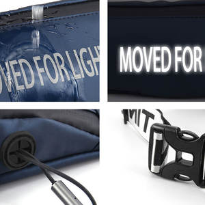 Sac banane tendance pour le sport en plein air, sac de messager décontracté en nylon imperméable et PU, sac de course pour téléphone portable, sac de jogging - Product Image 3