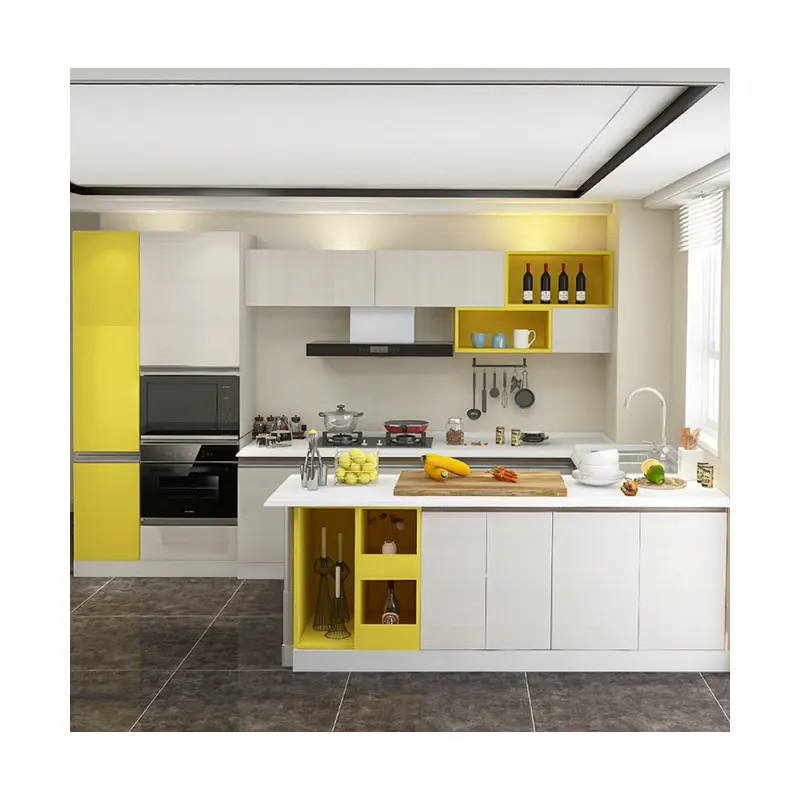 Customized Kitchen Cabinet Whole House Decoration Quartz Stone Economical Kitchen Cabinet