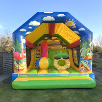 Château gonflable commercial d'occasion pour fêtes, jeux de saut, structure gonflable 0,55 mm en PVC à vendre