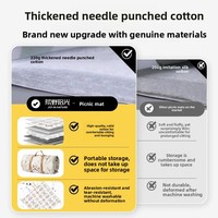 Tapis de pique-nique imperméable, résistant à l'humidité, avec revêtement en aluminium épaissi, en EVA, pour le camping en plein air, tissu anti-sable, couverture de pique-nique