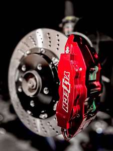 Kit de Caliper de Freno de Disco Cerámico de Dos Piezas Forjado Nuevo Premium, Diseño de 6 Pistones Mediano para Modelos Cooper y Audi - Product Image 3