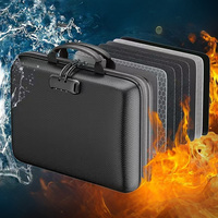 Organizador de Documentos Tipo Acordeón Resistente al Fuego con Cerradura de Combinación, Separadores Coloridos, Carpeta Expandible Impermeable Tamaño A4