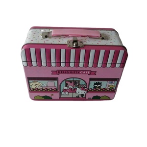 Thực phẩm an toàn nhà máy trực tiếp trường du lịch Kim Loại Hộp Ăn Trưa với xử lý và Clasp du lịch ăn trưa xử lý hộp thiếc 180x130x70 - Product Image 4