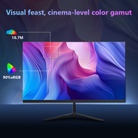 Moniteur de jeu ultra-fin sans cadre 23,8 pouces 1080p 75Hz 100Hz 165Hz 180Hz 240Hz IPS écran large pour ordinateur de bureau, écran LCD LED RGB