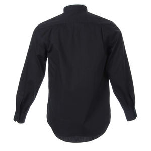 Chemise de clergé à manches longues en coton 100 % OEM, avec logo personnalisé et col à étiquette noire, pour hommes, ministres et prêtres – Vente en gros - Product Image 2