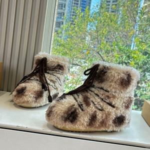 Bottes hautes en cuir véritable noires décontractées unisexes pour l'automne et l'hiver, bottes de neige de luxe de haute qualité, tendance et chaudes - Product Image 3