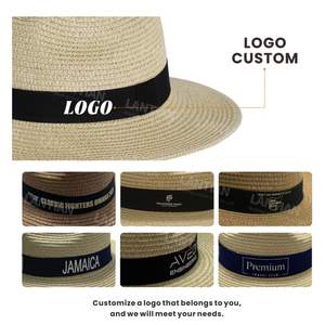 Sombrero Panamá <span class=keywords><strong>de</strong></span> Paja Personalizado al por Mayor <span class=keywords><strong>para</strong></span> Mujer y <span class=keywords><strong>Hombre</strong></span>, Informal, <span class=keywords><strong>para</strong></span> <span class=keywords><strong>Verano</strong></span>, Senderismo al Aire Libre, con Ala Ancha y Protección Solar - Product Image 4
