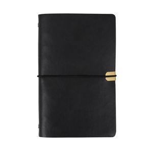 2025 Wholesale Vintage High Quality Handmade Blue Brown Leather <b>A5</b> Spiral Loose-Leaf Refillable Travel Notebook <b>Diary</b> Journal - Product Image 1