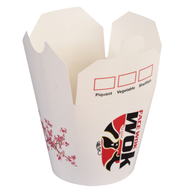 Custom Printed Cheap Takeaway Delivery Ramen Cup Noodle Cup Food Grade White Card or Kraft Card Paper Box