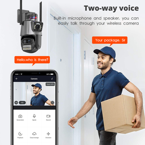 4k 9mp wifi ip máy ảnh ba ống kính 8x zoom ngoài trời PTZ máy ảnh 6MP <span class=keywords><strong>HD</strong></span> ai tự động theo dõi An ninh máy ảnh P2P CCTV giám sát icsee - Product Image 5