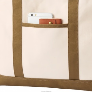 Bolsa de Compras de Lona y Algodón con Cierre, Color Sólido, Personalizada, de Lujo, para Mujer, con Múltiples Compartimentos, Grande - Product Image 5
