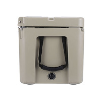 Nouvelle glacière isotherme moderne de 35 L en PE moulé par rotation avec logo personnalisé, écologique, portable, pour aliments, camping et usage extérieur