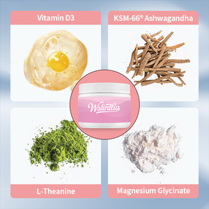 Wslinttia Sakinlik ve Rahatlama Arttırıcı, Ahududu Limon Aromalı Magnezyum L-theanin Aşvagandha Sakinleştirici Toz - Product Image 4
