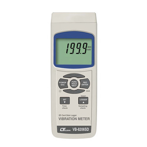 Misuratore di vibrazioni VB-8206SD con registratore dati in tempo reale su scheda SD per accelerazione, velocità e spostamento - Product Image 1
