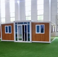 Maison conteneur modulaire à double aile détachable, dépliage rapide, logements flexibles et amovibles, bureaux temporaires, camps, vie moderne