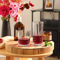 Ensemble de verres à boire vintage, 12 verres à cocktail |   6 verres highball 6 rocks 12/10 oz pour whisky/cocktails/eau/jus