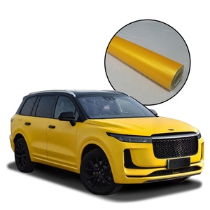 Film de protection de voiture en vinyle jaune citron mat imperméable, film de protection jaune feuille d'érable satiné, autocollants de couleurs pour voiture - Product Image 1