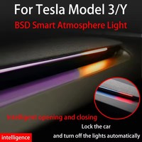 Lumière d'ambiance intelligente BSD pour Tesla Model Y Juniper 2025+, éclairage intérieur automatique de la console centrale de la voiture avec surveillance des angles morts