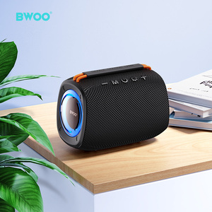 Bwoo Chất Lượng Cao Xách Tay 12W Âm Nhạc Hifi Super Bass Âm Thanh RGB Ánh Sáng 2400MAh Thể Thao Ngoài Trời Màu Xanh Răng 5.3 Loa Không Dây - Product Image 5