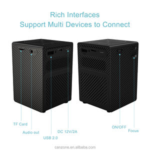 Prix usine Android 9 DLP <span class=keywords><strong>Projecteur</strong></span> Mini <span class=keywords><strong>LED</strong></span> Rechargeable pour Wi-Fi 1080P Résolution 3D Ready Pocketable 4GB RAM Home - Product Image 3