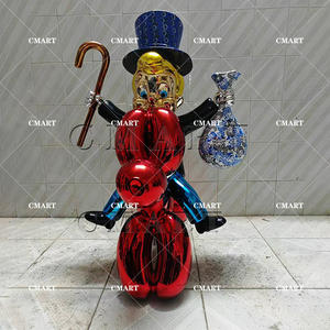 Escultura <span class=keywords><strong>de</strong></span> Fibra <span class=keywords><strong>de</strong></span> Vidrio <span class=keywords><strong>de</strong></span> Alta Calidad con Acabado Cromado Brillante, Figura <span class=keywords><strong>de</strong></span> <span class=keywords><strong>Sonic</strong></span>, Perro Globo <span class=keywords><strong>de</strong></span> Dibujos Animados, Escultura Pop Art <span class=keywords><strong>de</strong></span> Alec Monopoly - Product Image 2