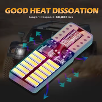 HOLY T10-4014-24SMD 5 Ampoules LED pour plaque d'immatriculation de voiture DC12V 576LM Super Lumineuses pour rétrofit et éclairage intérieur