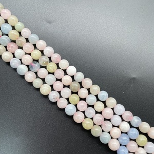 Cuentas Sueltas Redondas de <span class=keywords><strong>Morganita</strong></span> al por Mayor para la Fabricación de Joyas, Cuentas de Piedras Preciosas Naturales para la Creación de Joyería - Product Image 6