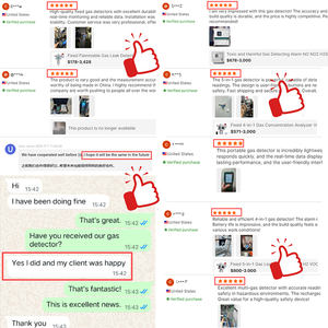 เครื่องตรวจจับก๊าซคลอรีน CL2 แบบพกพา พร้อมปั๊มดูดและกระจายสัญญาณ เครื่องวิเคราะห์ก๊าซหลายชนิดแบบมือถือ พร้อมระบบแจ้งเตือนแบบเรียลไทม์ - Product Image 5