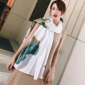 売れ筋最新サテンスカーフレディース,高级デザインプリント90 * 180cmロングヒジャブショールヒジャーブ女性スカーフ - Product Image 2