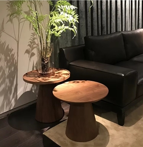 Retro Style Light Luxury Narrow Edge Walnut Color Irregular Corner Solid Wood <strong>Coffee</strong> <strong>Table</strong> - Product Image 3