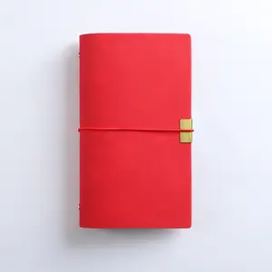 Wholesale Pu Leather A6 A6 A7 Binder Vintage Loose Leaf Notebook High Quality Notebook Customizable