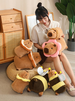 Dessin animé créatif pain Capybara peluche debout Capybara peluche décoration de la maison cadeau parfait