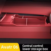 Organisateur de boîte de rangement sous la console centrale en silicone pour Avatr 06 2025, accessoires intérieurs de voiture