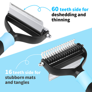 Doubele צדדים נירוסטה חתול טיפוח מברשת כלי עצמי ניקוי מעייל חיות מחמד מברשת, שיער מברשת מעיל גשם לחיות מחמד כלב מסרק לחיות מחמד עיסוי - Product Image 6